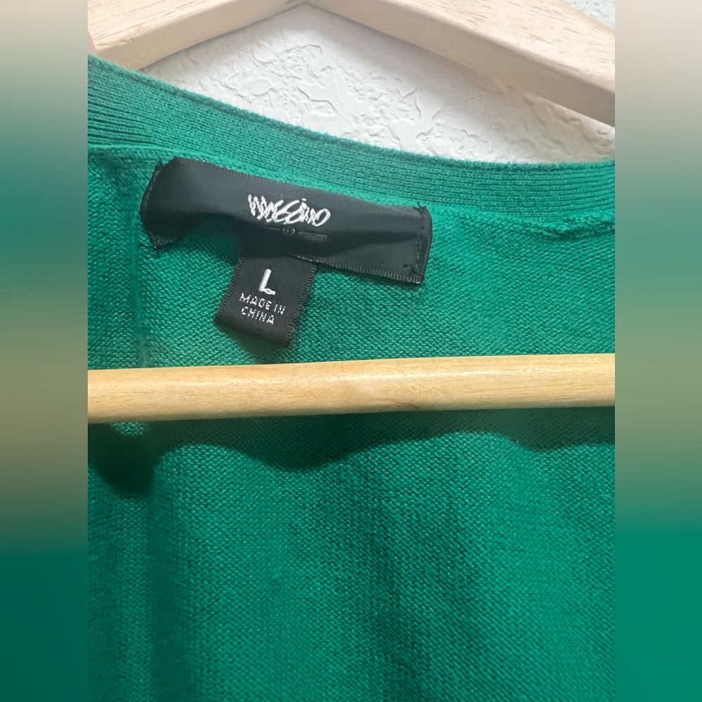 *Women’s Grass Green Cropped Cardigan Mossimo Large - Picture 5 of 8